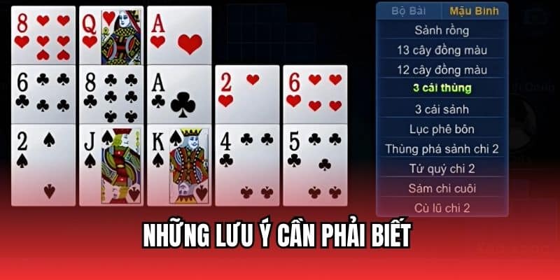 Những sai lầm thường gặp khi xếp bài Mậu Binh